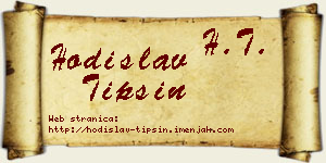 Hodislav Tipšin vizit kartica